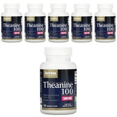 Jarrow FORMULAS 賈羅公式 茶胺酸素食膠囊 100mg, 60顆, 6罐