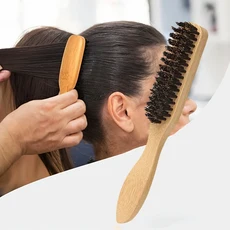 브라운 포인티드 테일 브리슬 빗 - 남녀공용 매끄럽고 정전기 방지 엉킴 없음 모발 손상 가정용, 06 1pc-w