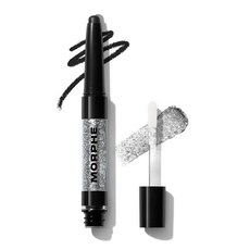 Morphe Mixed Signals 듀얼 엔드 아이섀도우 스틱 - 크림 아이섀도우 안료 및 크롬 리퀴드 플레이크 대담하고 레이어드 아이 메이크업 룩 - 유혹/충실(0.8g/, 포에버/플링, 1