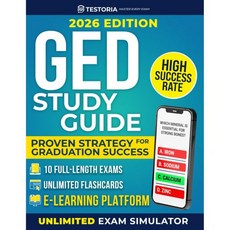 GED 학습 가이드 성인 및 ESL 학습자를 위한 최신 테스트 표준을 기반으로 한 E러닝 플랫폼을 통한 10가지 전신 무제한 실습 포함