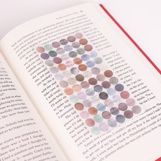 도트스티커 원형 8mm 13mm 블루그레이 톤 다이어리 꾸미기 감성 포인트
