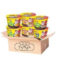 [간식팩토리] 오뚜기 컵밥 4종 톡톡김치알밥2+참치마요덮밥2+전주식돌솥비빔밥1+제육덮밥1 총 6입, 1세트