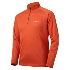 mont-bell Cool Long Sleeve Zip 長袖上衣 橘色