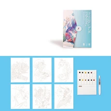 예술적인 그림과 채색을 위한 용지와 안료를 6개의 세트, 04 파란색