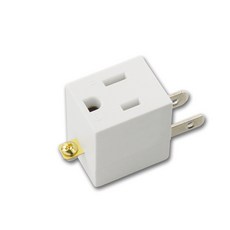 太星電工 3P轉2P 轉換插頭 L型轉向 耐燃材質 持久耐用 安全認證, 白色, 1個, 0