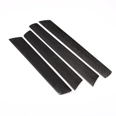 폭스 바겐 Touareg 리얼 드라이 탄소 섬유 내부 도어 장식 패널 커버 트림 수정 액세서리, 01 Carbon Fiber