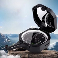 군용 접이식 수평계 방위 등산 측정 휴대용고정밀 나침반, 1개, B.클래식블랙M2, 클래식 블랙/M2 고정밀 경량형