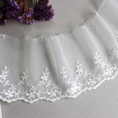자투리 망사레이스 크로바사랑 백아이보리, 1개