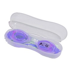 泳鏡 蛙鏡 女童 男童 成人 防霧 游泳 耳塞 鼻夾 玩水 無度數 平光, 1個, 紫色