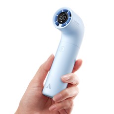 Aecooly 휴대용 선풍기 미니 무선 초강력 급속 냉각 손풍기, 블루, Aero, 1개