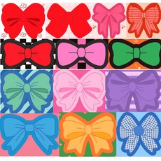 리본 스티커 선물 포장 구디백 봉투 스티커 60매, 1세트, 올컬러