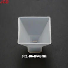 JCD 1pcs DIY 크리스탈 UV 에폭시 홈 장식 도구에 대 한 큐빅 피라미드 실리콘 몰드 수지에, 02 40mm