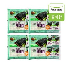 풀무원 참기름 도시락 재래김 4g x 16봉 4묶음