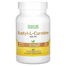 슈퍼뉴트리션 아세틸-L-카르니틴 500mg 60베지캡슐, 1개, 60정