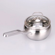 셀럽당 스텐밀크냄비 라면냄비 이유식냄비 찌개 죽 비점착냄비 가정용 국솥 F01564, A(14cm), 1개