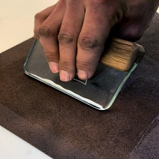 가죽 공예 접착 스크래퍼 긁개 강화 유리 수제 DIY 보조 도구 8mm 두께