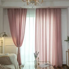 맞춤 제작 85% 암막 거실 창문 커튼 드레이프 셔닐 깃털 주방, 05 W300xH270cm 1piece, 02 Pull Pleated Tape, 02 Green