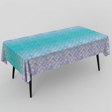 해파리모빌 DIY 천장 펜던트 베이비샤워 카페 장식 생일 파티용품, 1개, 인어비늘식탁보