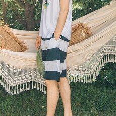 人字紋男式沙灘短褲防疹褲板短褲泳裝度假度假沙灘 A14M