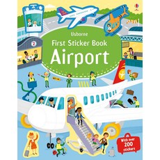 첫 번째 스티커북 공항 용 비행기와 조종사35세의 바쁜 장면이 담긴 스크린 프리, 기본