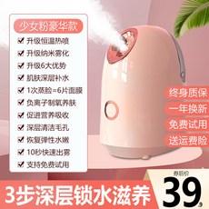 냉온 겸용 페이셜 스티머 얼굴 수분 공급기 모공 열기 온열 스프레이 피부 관리기, 1_열 분무 파우더 최고급형, 단일 모델