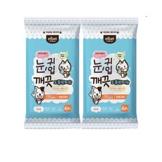 눈 귀 입 깨끗 도톰한 티슈 40매 물티슈, 2개