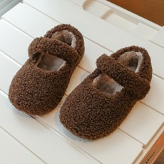 솜솜무드메리플랫 아동 보아털 메리제인 퍼슈즈 겨울 유아 실내화 폭신 따뜻한 아기신발 털슬리퍼