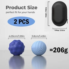 대형 자기 감각 실리콘 공 아이 자폐증 Fidgeting 걱정 성인 사무실 장난감 손가락 활동, 01 Blue 2PCS For Adult