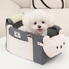 텔리 강아지 이동가방 애견 카시트 가방, 1개, 그레이