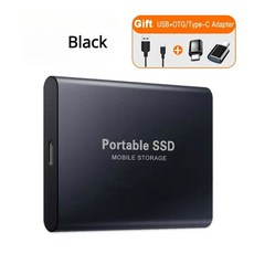 레노버 고속 모바일 솔리드 스테이트 드라이브 외장 하드 노트북용 C타입 USB 3.1 인터페이스 8TB 휴대용, 03 1TB, 01 CHINA, Black