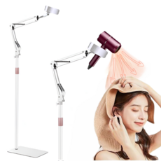 [편안함 200%] 모딩 헤어 드라이기 스탠드 무타공 강아지 핸즈프리, 1개, 화이트