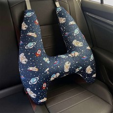 兒童車用睡覺神器抱枕頭 - 長途汽車安全帶護頸枕，後座/副駕駛適用, 太空人【升級內膽\可拆卸\透