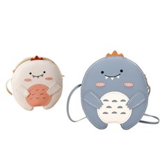 닉킴 2개 가죽가방만들기 DIY패키지 가죽공예 키트 크로스백 만들기 세트 아기공룡가방, 블루+화이트(아기공룡), 1개
