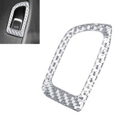 碳銀亮光 3D 真碳纖維 Carbon Fiber 卡夢 後行李箱 後備箱 開關框 貼片 適用於 09-16 A4 S4, 1個