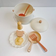 兒童沙灘玩具 小拖車過家家冰淇淋蛋糕沙模 挖沙戲水玩具, 早餐鍋具過家家挖沙9件套【48套一, 1個