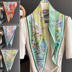 플랜트 무늬 패션 여성 가을 봄 여름 선물 스카프