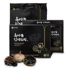 흑마늘 진액 스틱 30포x2박스 흙마늘 마늘 농축액 부모님 어르신 건강 즙 고급 명절 선물, 2개, 450g