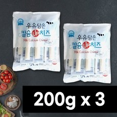 우유담은 칼슘UP스트링치즈 세인치즈, 3개, 200g