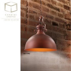 CANDIMI LIFESTYLE 復古吊燈，附億光 11.5W LED 燈泡 MD71942, 工業風鐵漆復古吊燈
