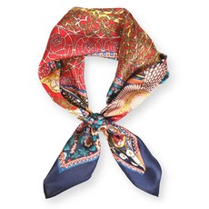 PoeticEHome 100% 순수 멀베리 실크 스퀘어 스카프 68.6cm x 여성용 네커치프 헤드스카프 선물 포장 I2 - 디지털 프린트 27인치 171553, O1 - 매직 트리