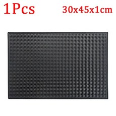 호환 바매트 고무 커피 논슬립 PVC 컵 카페 바리스타 칵테일 바텐더 용 방수 내열성 배수, 1Pc 30X45X1cm