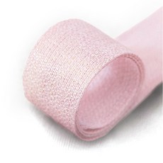 嗨購 韓系高檔加金絲織粉色滌綸織帶現貨 25mm寬粉色禮品蝴蝶結包紮帶, 1個, 粉紅色*加金色25m