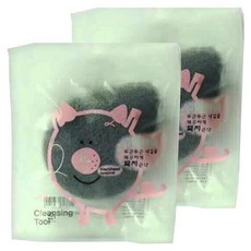 엄마바바 깨끗하게 되지곤약 목욕스펀지, 물방울숯, 3개