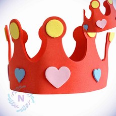 왕관 만들기 빨강 왕관소품 왕관장난감
