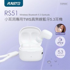 帥哥水族【RASTO】RS51 小耳洞專用TWS真無線藍芽5.3耳機 耳機 藍牙耳機 無線耳機 音樂 音響 藍芽