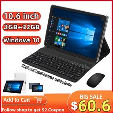 10 6 인치 Windows 태블릿 PC 2GB RAM 32GBROM C24 X5 Z3735F CPU 쿼드 코어 1366 768 IPS 스크린 WIFI 5000 MAH 배터리, Tablet Standard, White
