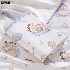 DFMEI 嬰兒包單a類純棉春夏初生新生寶寶襁褓巾全棉包巾產房用品, 貪睡貓咪