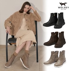 울시 여성 양가죽 방한 부츠, 블랙/230, 1개, 상세 설명 참조