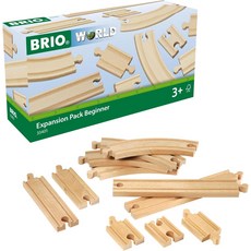 BRIO 월드 확장팩 초보자 11 나무 기차 트랙 세트 모든 철도 세트와 호환 FSC 인지 능력 향상 내구성 및 안전 3세 이상