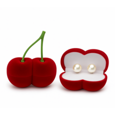 돌반지케이스 왕관 반지함 벨벳 1+1, 1개, 1+1 체리